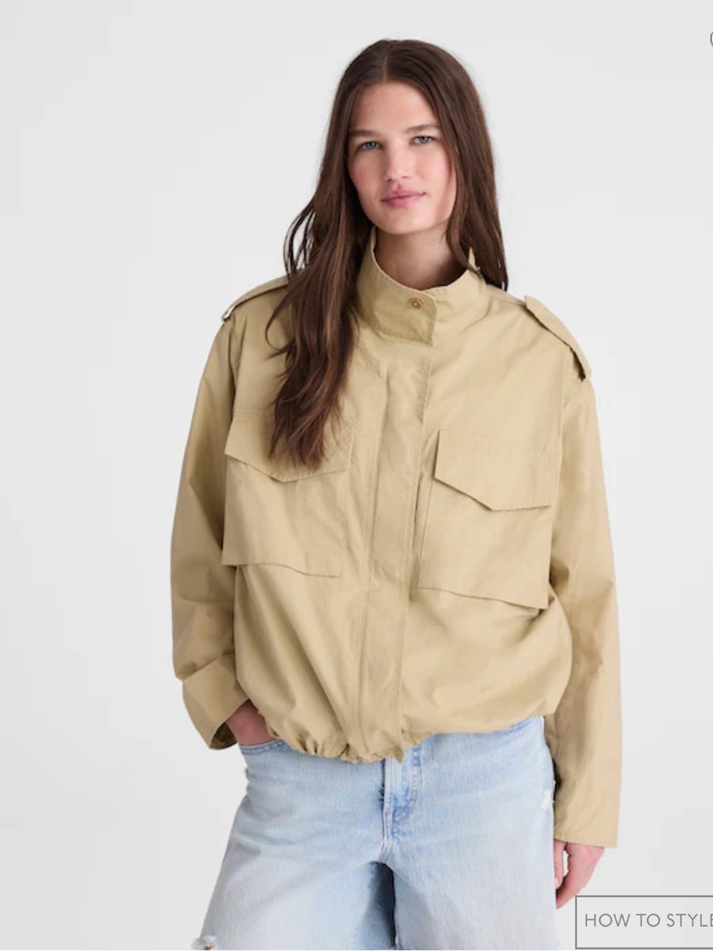 nwt madewell field jacket in washed poplin